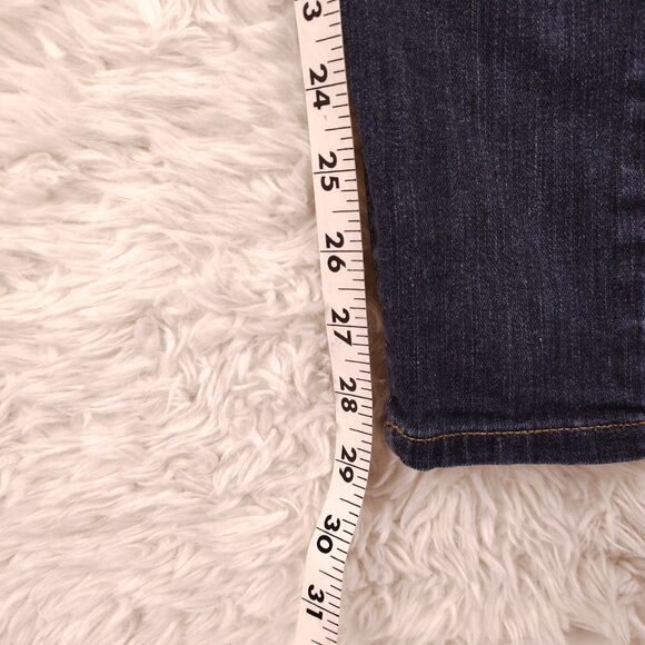 Guess Power Curvy Mid Dark Wash Jeans Stitched Design Size 26 - Picture 8 of 8